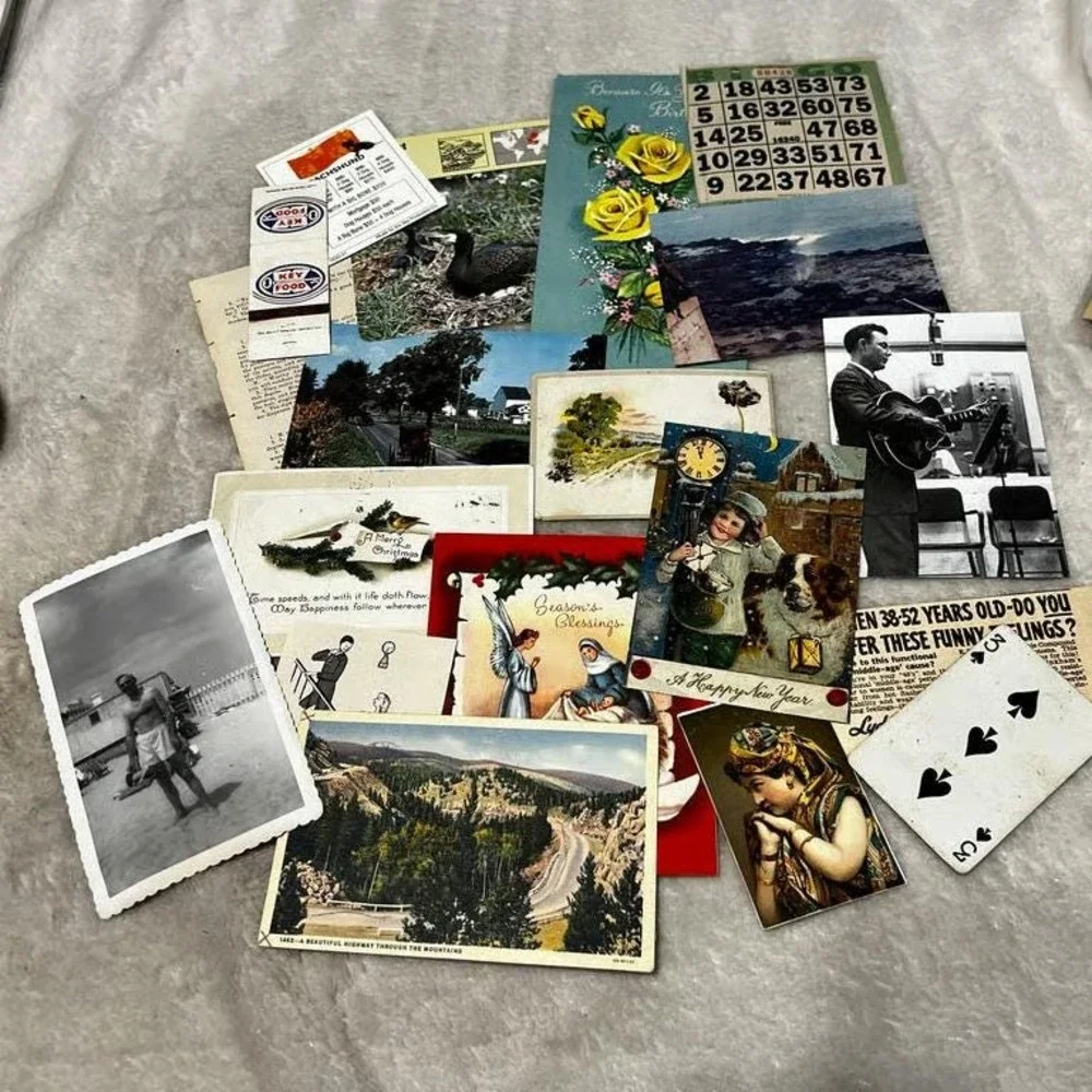50+ piece Ephemera Lot 36 Collage Crafting Junk Journals Scrapbooking